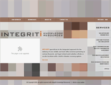 Tablet Screenshot of integritiknowledge.com